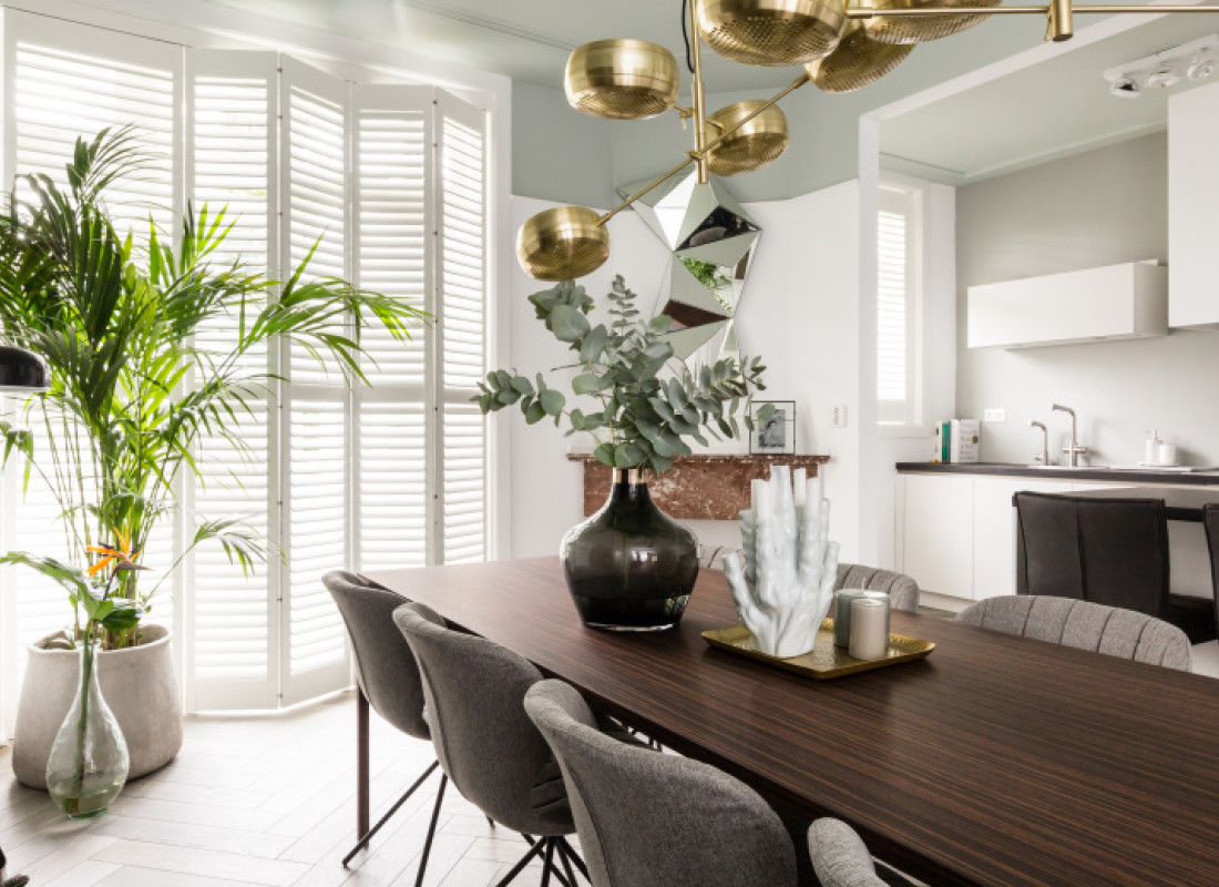 shutters in de eetkamer