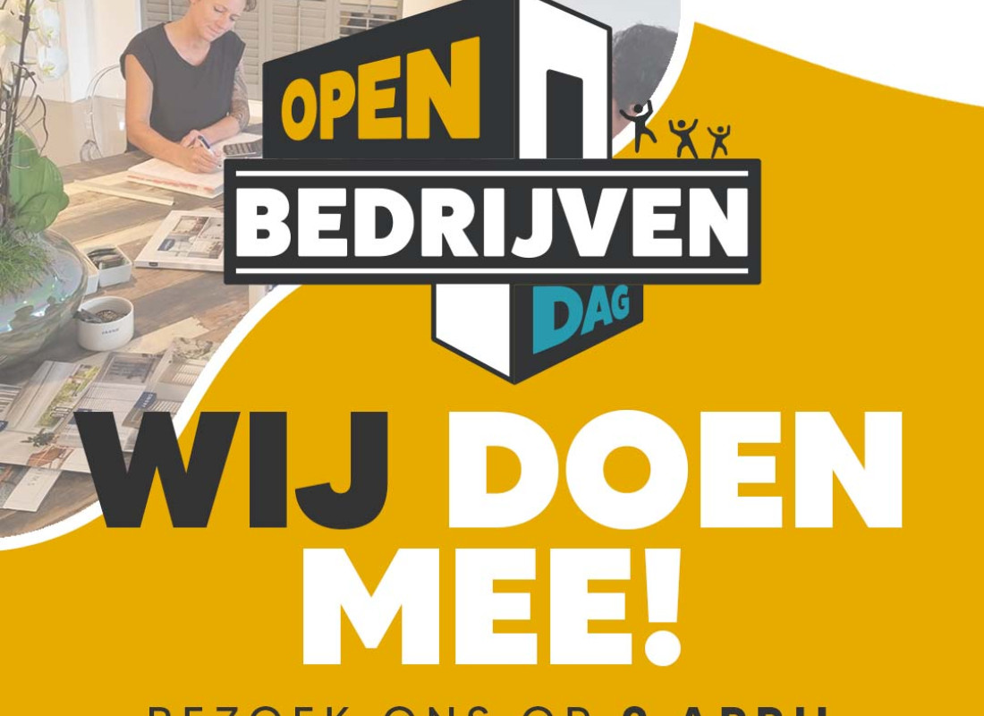 Open Bedrijvendag 9 april wij doen mee